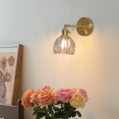 Lotus Glazen Wandlamp – decoratief wandlicht met bloemdesign