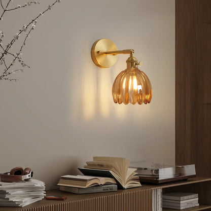 Lotus Glazen Wandlamp – decoratief wandlicht met bloemdesign