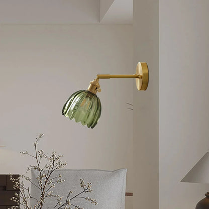 Lotus Glazen Wandlamp – decoratief wandlicht met bloemdesign