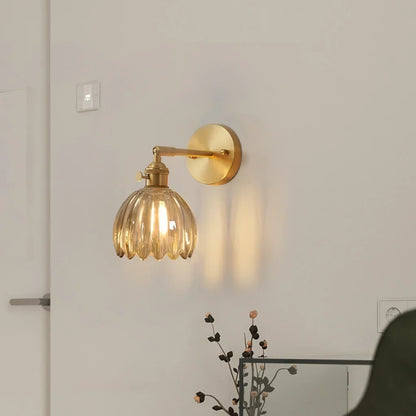 Lotus Glazen Wandlamp – decoratief wandlicht met bloemdesign