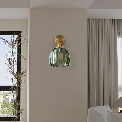 Lotus Glazen Wandlamp – decoratief wandlicht met bloemdesign
