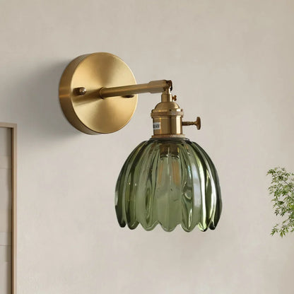 Lotus Glazen Wandlamp – decoratief wandlicht met bloemdesign