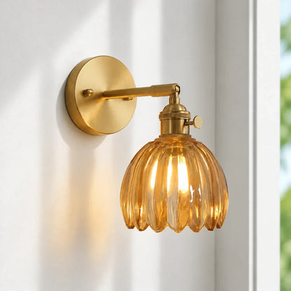 Lotus Glazen Wandlamp – decoratief wandlicht met bloemdesign