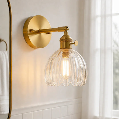 Lotus Glazen Wandlamp – decoratief wandlicht met bloemdesign