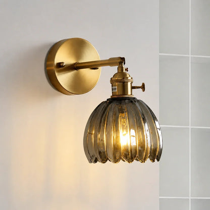 Lotus Glazen Wandlamp – decoratief wandlicht met bloemdesign
