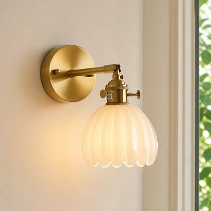 Lotus Glazen Wandlamp – decoratief wandlicht met bloemdesign