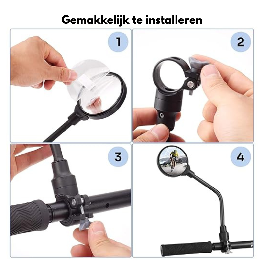 BikeMirror™ – Fietsachterspiegel voor Veilig Fietsen [1 + 1 Gratis]