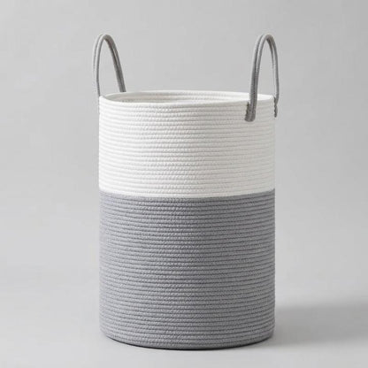 Gevlochten katoenen wasmand 58 liter – opvouwbaar en ruimtebesparend