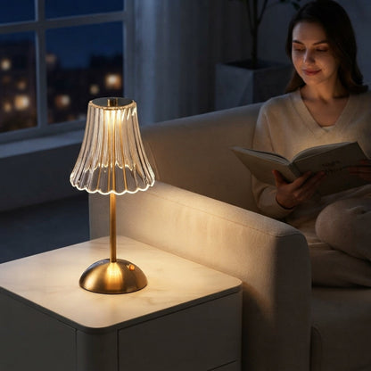 Draadloze tafellamp met touch-dimmer en accu in retro-design