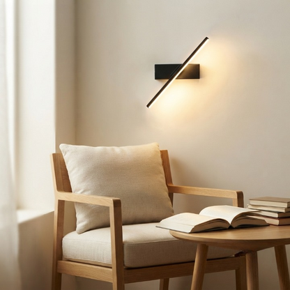 LED wandlamp zwenkbaar 330° met 3 lichtkleuren van aluminium
