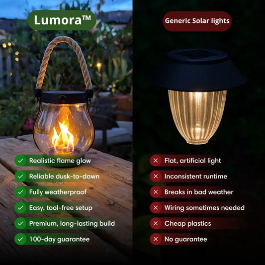 Lumora™ – Solar-lantaarn voor buiten met sfeervol licht tuin terras [50% Korting]