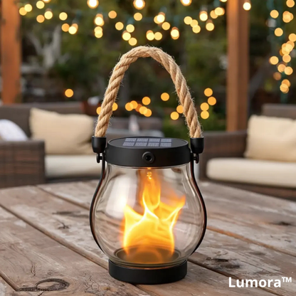 Lumora™ – Solar Vlamlantaarn voor Tuin, Terras & Balkon