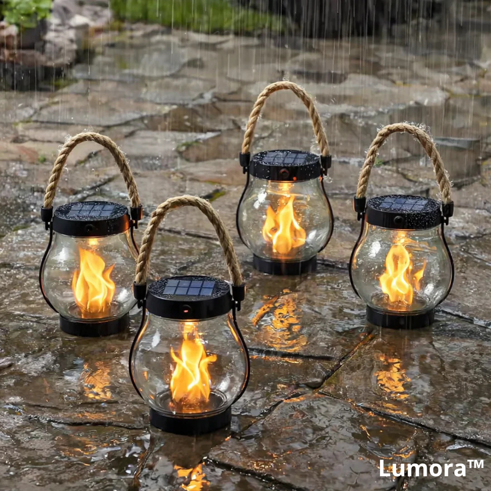 Lumora™ – Solar Vlamlantaarn voor Tuin, Terras & Balkon