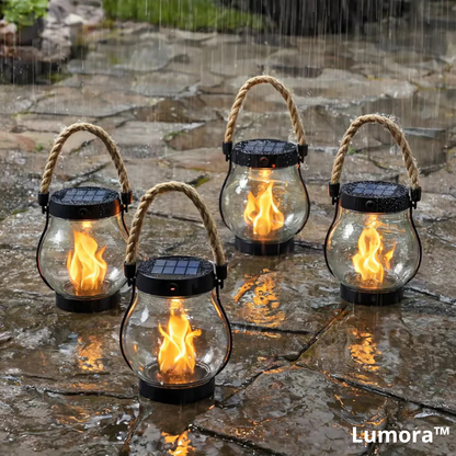 Lumora™ – Solar Vlamlantaarn voor Tuin, Terras & Balkon