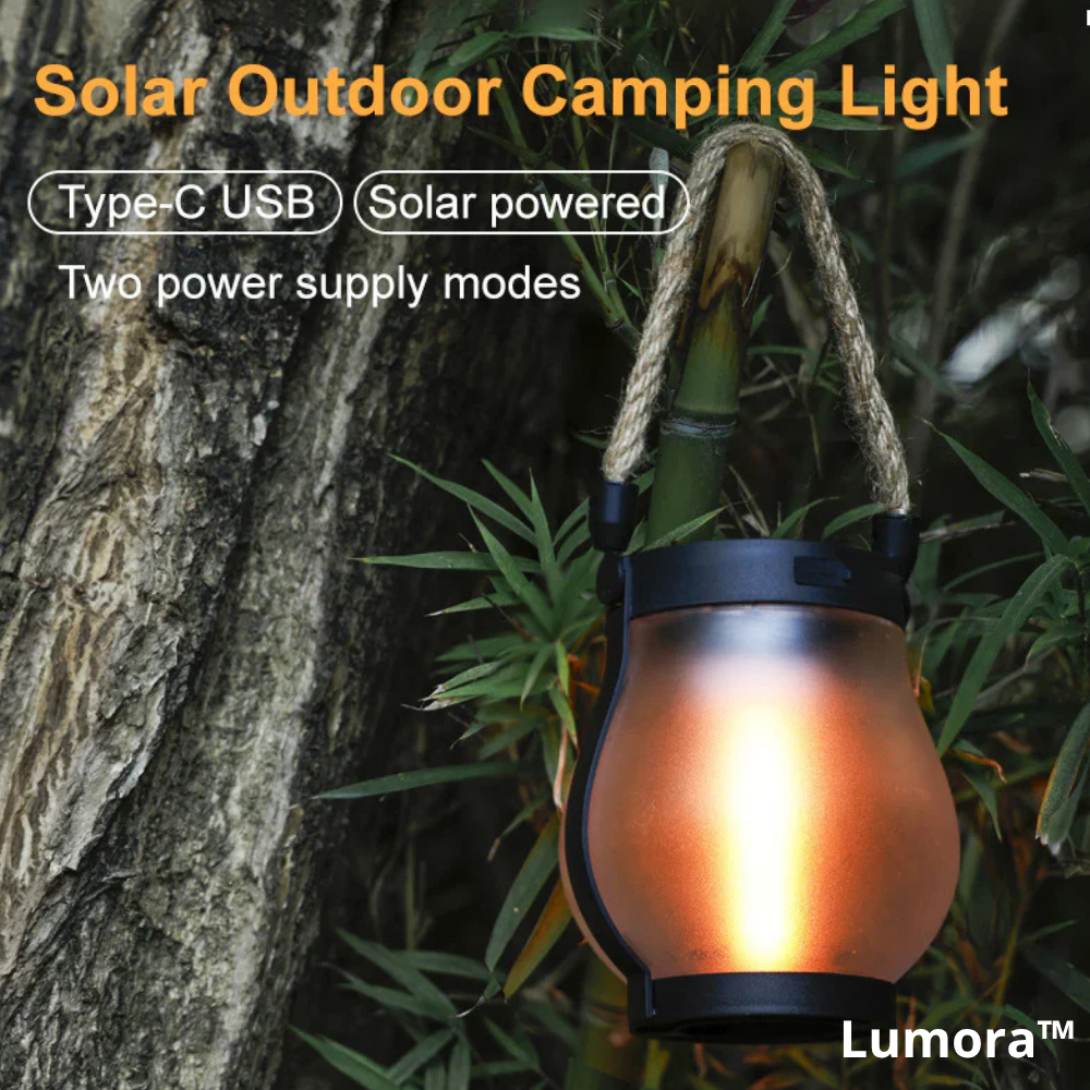 Lumora™ – Solar Vlamlantaarn voor Tuin, Terras & Balkon