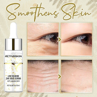 ActiSkin™ – 24K Gouden Serum voor het opfrissen van lijnen voor een gladde, stralende & verzorgde huid [1 + 1 Gratis]