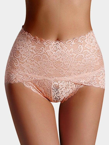 LaceLux™ Hoge Taille Kant Onderbroek – Buikvormend & Ademend [1+1 Gratis]
