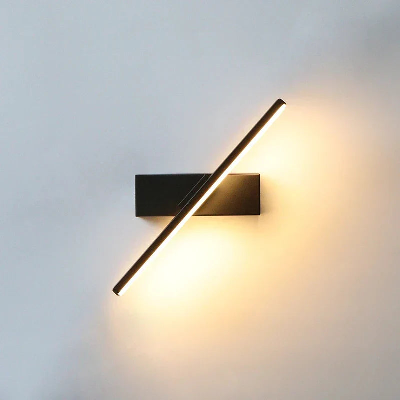 LED wandlamp zwenkbaar 330° met 3 lichtkleuren van aluminium