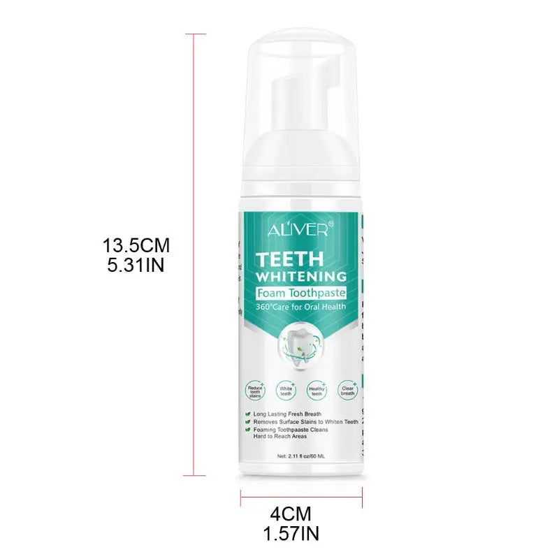 Aliver™ Tandblekende Schuimtandpasta – Witte Tanden [1+1 Gratis]