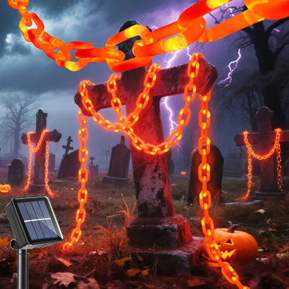 LED Pompoen Lichtslinger 2m Oranje – Weerbestendig met 8 Lichtmodi en Timer