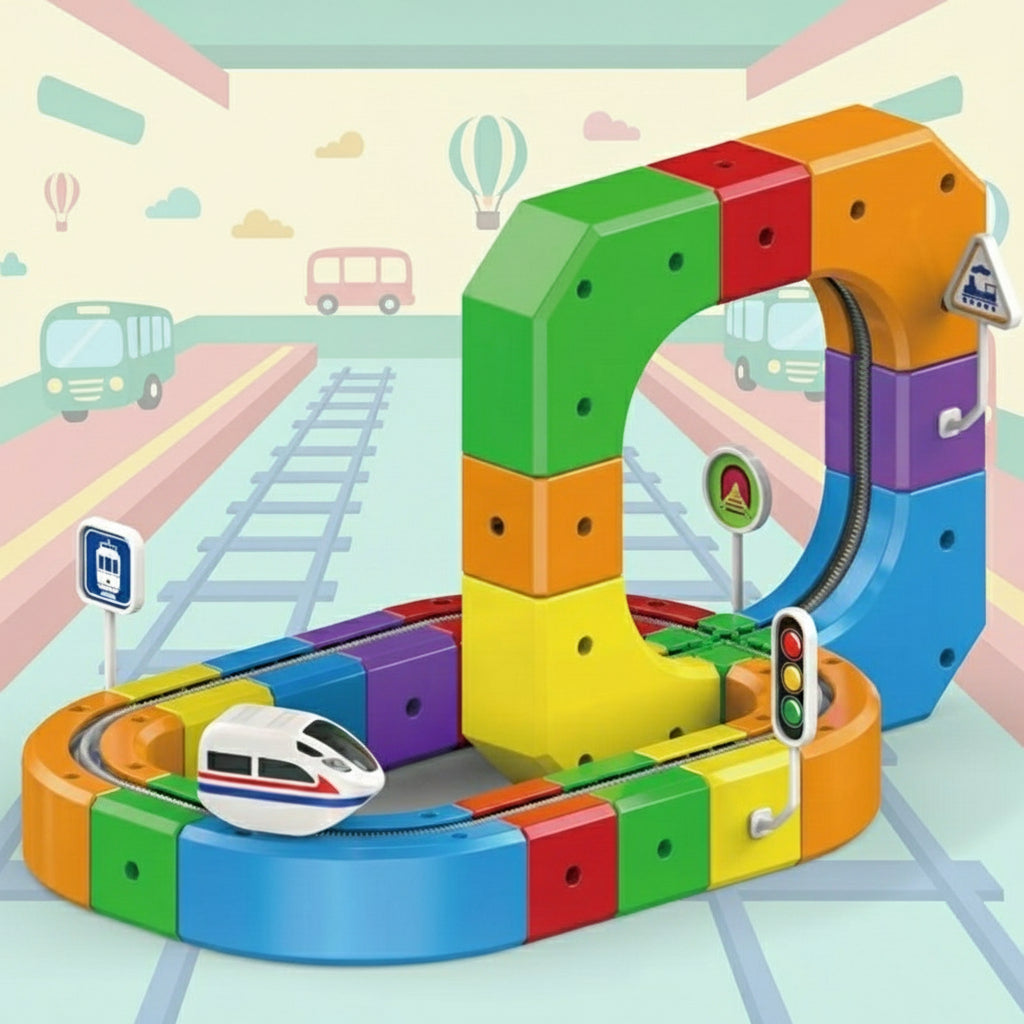 CubeTrack™ – Magnetische DIY-spoorbaan | Educatief Speelgoed Vanaf 3 Jaar