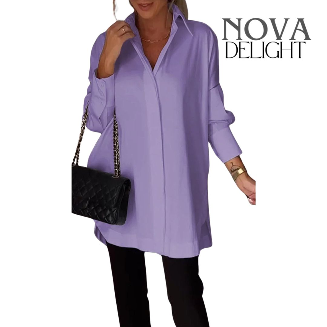 Hillary™ - Lange polo blouse [50% korting]