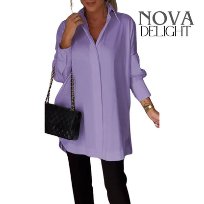 Hillary™ - Lange polo blouse [50% korting]