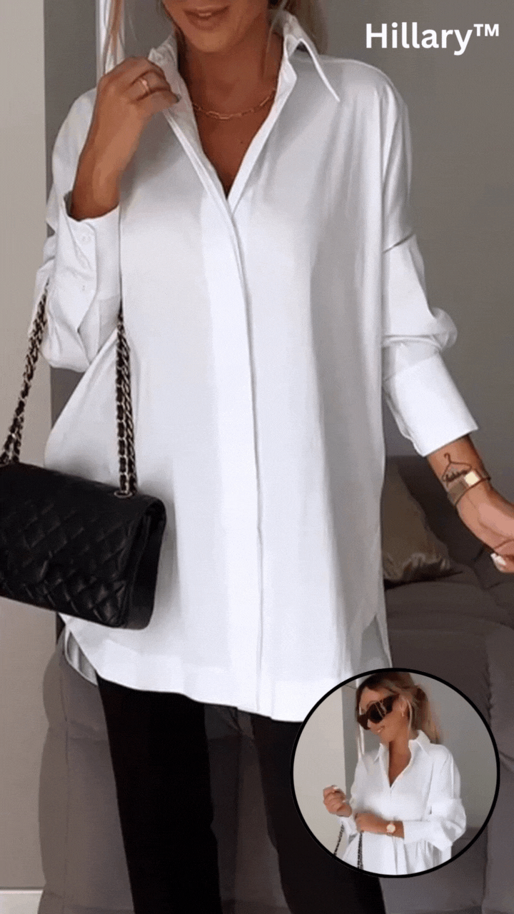 Hillary™ - Lange polo blouse [50% korting]