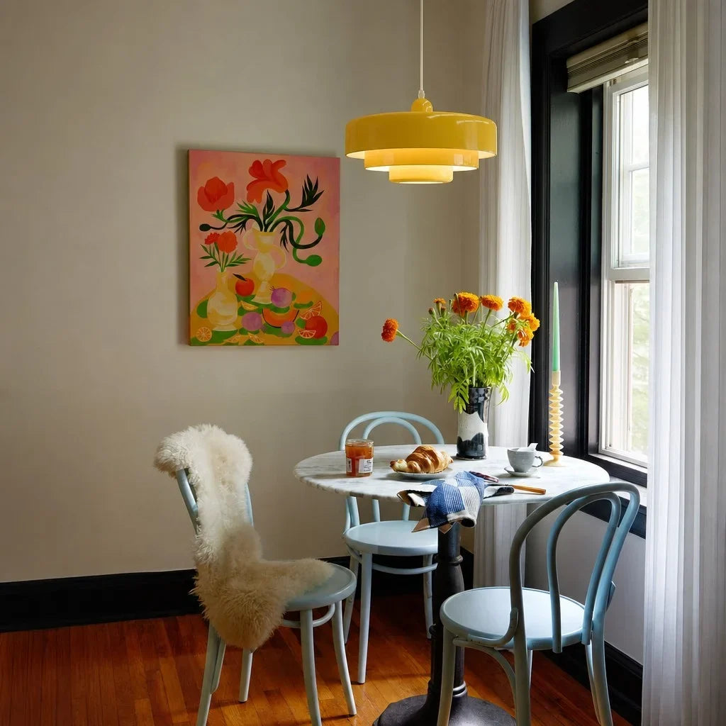 Drielaagse schijf-hanglamp in Macaron-design