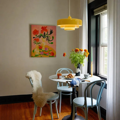 Drielaagse schijf-hanglamp in Macaron-design