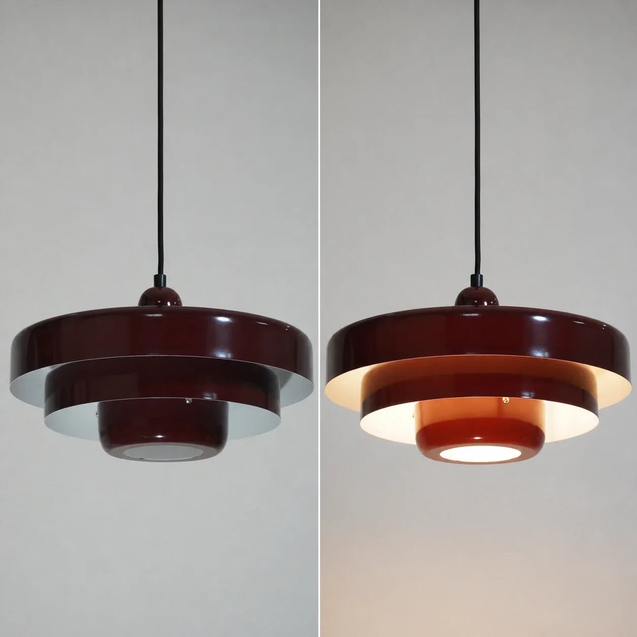 Drielaagse schijf-hanglamp in Macaron-design