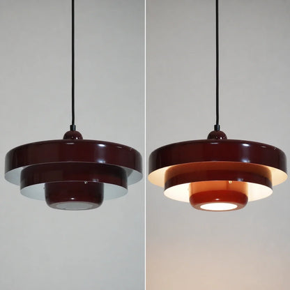 Drielaagse schijf-hanglamp in Macaron-design