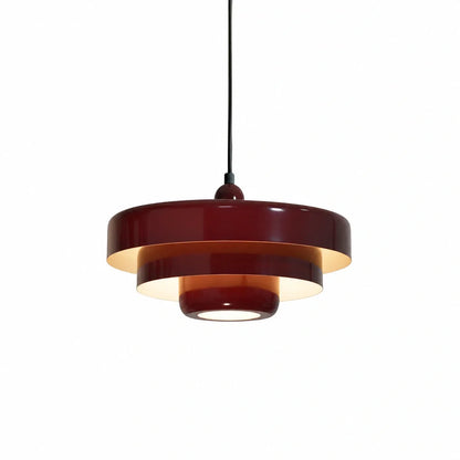 Drielaagse schijf-hanglamp in Macaron-design