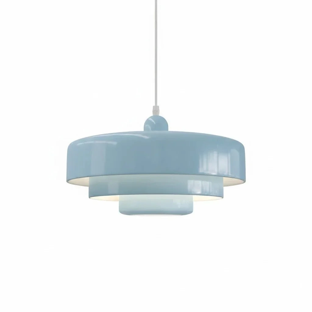 Drielaagse schijf-hanglamp in Macaron-design