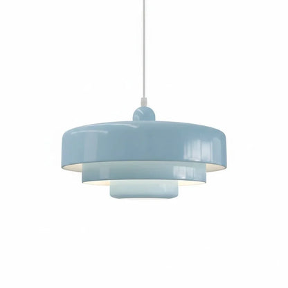 Drielaagse schijf-hanglamp in Macaron-design