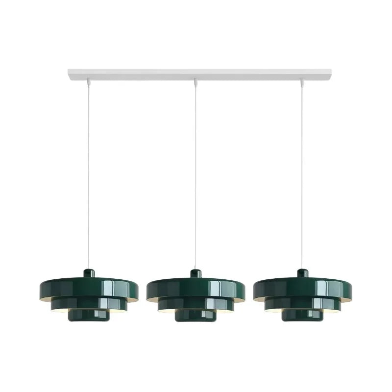 Drielaagse schijf-hanglamp in Macaron-design