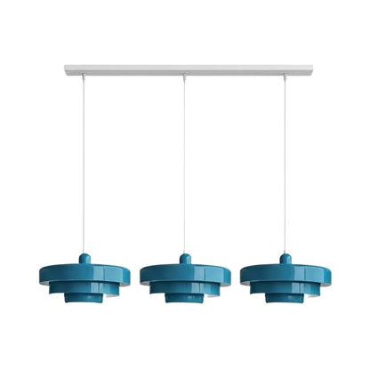 Drielaagse schijf-hanglamp in Macaron-design