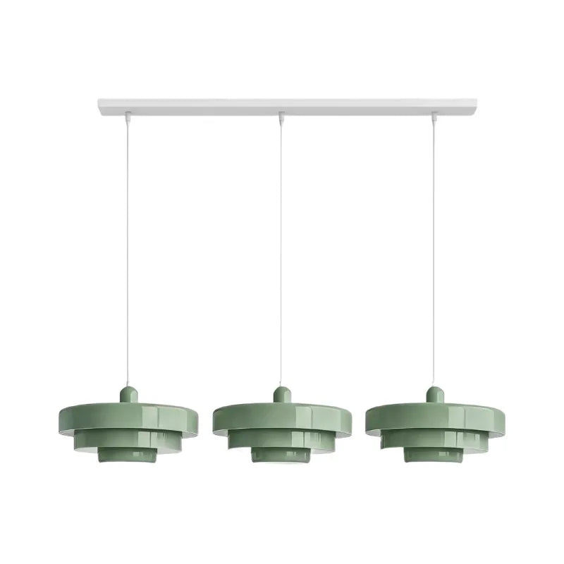 Drielaagse schijf-hanglamp in Macaron-design