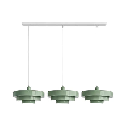 Drielaagse schijf-hanglamp in Macaron-design