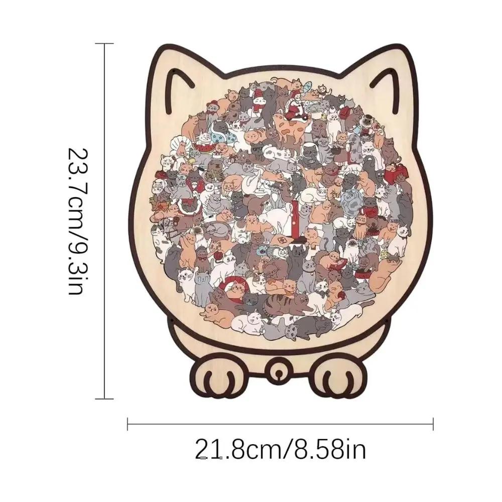 Purrzle™ – Houten Kattenpuzzel 135 Stukjes | Mindful & Kunstzinnig