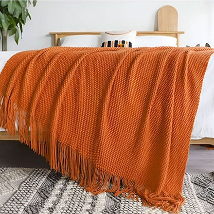 Gebreide fleecedeken met fleece binnenvulling – zacht en decoratief