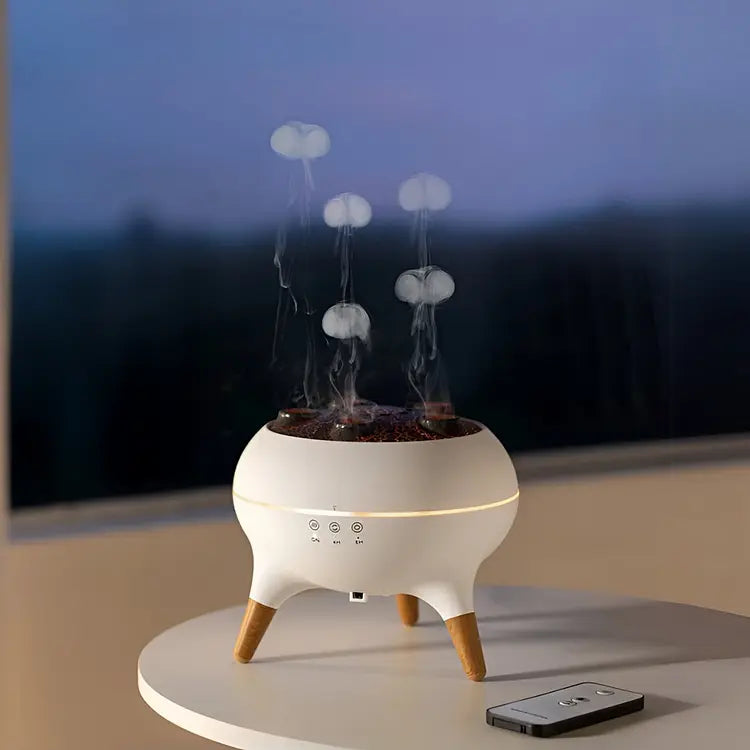 Jellyfel™ Kwallen Aroma Diffuser met LED-Lichteffecten en Luchtbevochtiger
