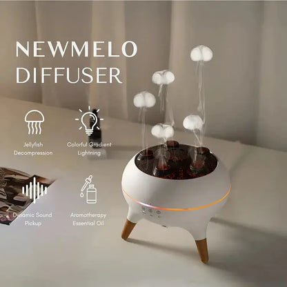 Jellyfel™ Kwallen Aroma Diffuser met LED-Lichteffecten en Luchtbevochtiger