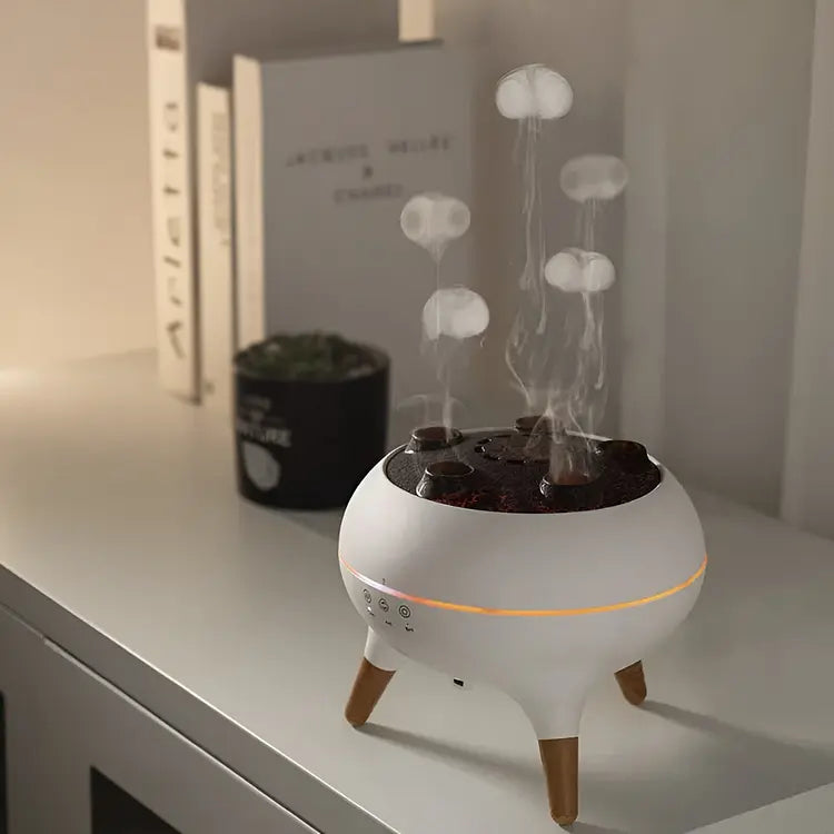 Jellyfel™ Kwallen Aroma Diffuser met LED-Lichteffecten en Luchtbevochtiger