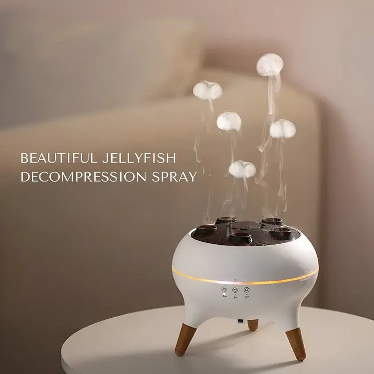 Jellyfel™ Kwallen Aroma Diffuser met LED-Lichteffecten en Luchtbevochtiger