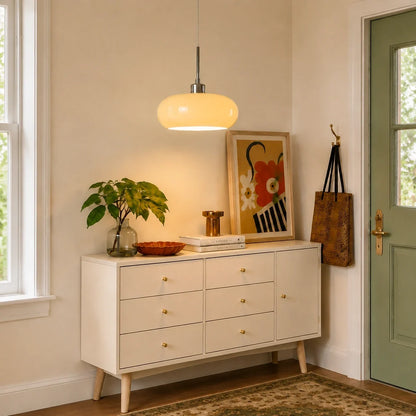 Glazen hanglamp in Bauhaus-stijl voor moderne interieurs
