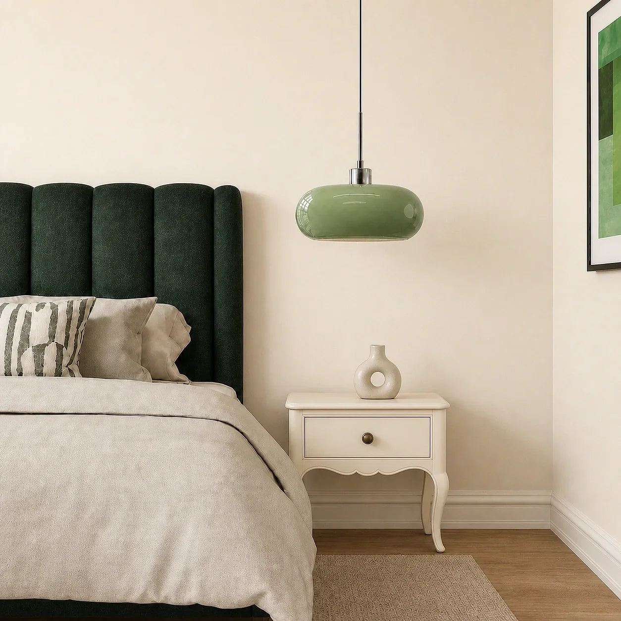 Glazen hanglamp in Bauhaus-stijl voor moderne interieurs
