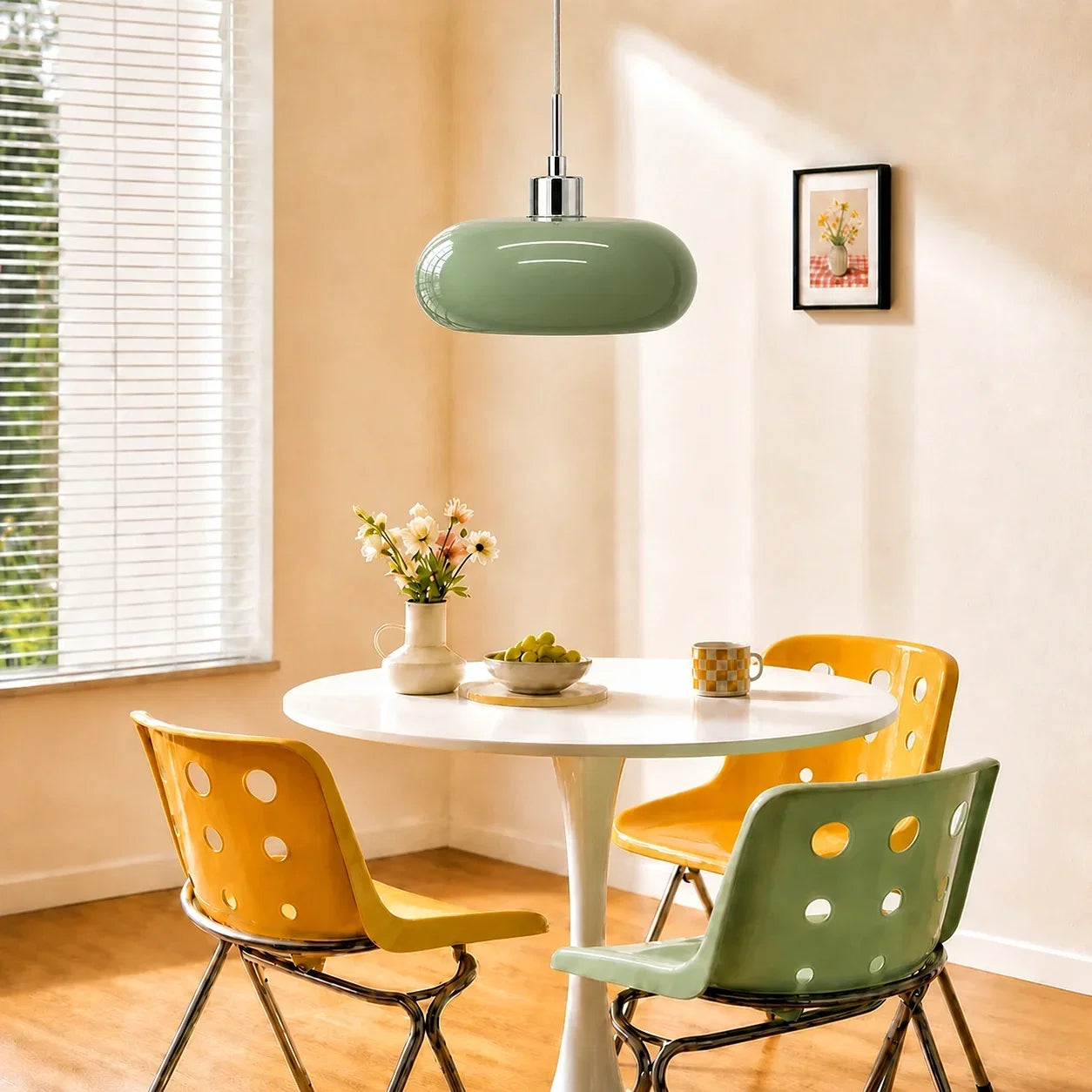 Glazen hanglamp in Bauhaus-stijl voor moderne interieurs