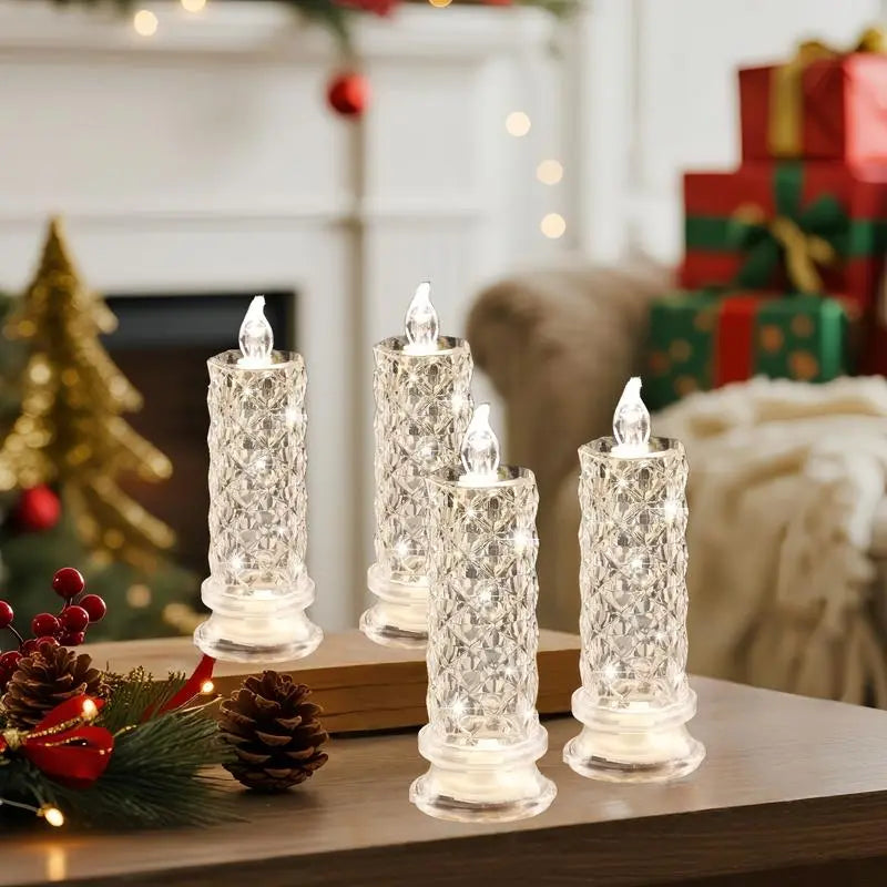 LEDKristall™ – Sprankelende, romantische en sfeervolle tafellampen set van 4 [50% Korting]