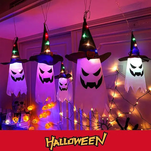 GhostLantern™ – Lichtketting met spookhoeden, 5-delige set voor griezelige sfeer [50% Korting]